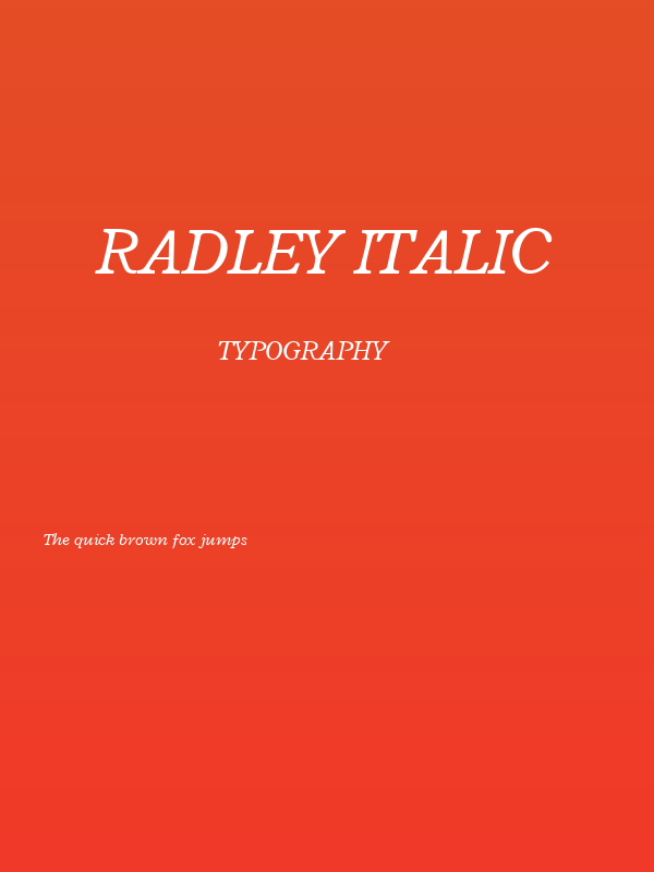 Radley Italic Poster