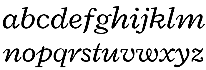 Radley Italic Font LOWERCASE