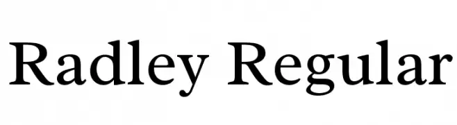 Radley Regular  les polices de caractères gratuit tlcharger