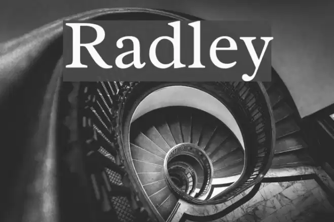 Radley Font examples