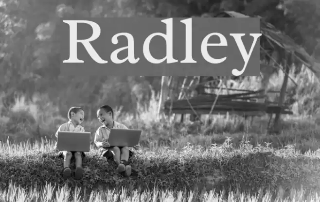 Radley Font examples