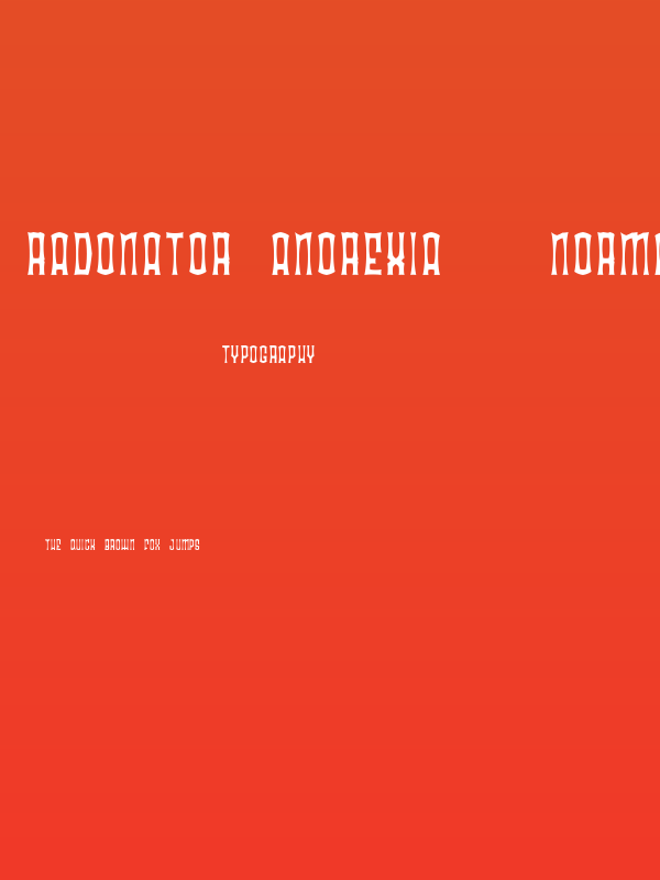 Radonator Anorexia   Normal Poster