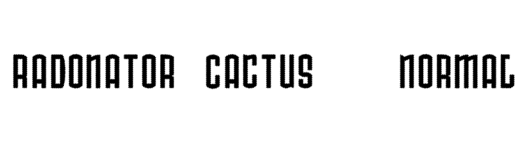 Radonator Cactus   Normal  नि: शुल्क फ़ॉन्ट्स डाउनलोड