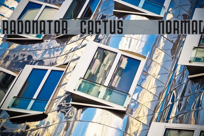 Radonator Cactus Normal Font examples