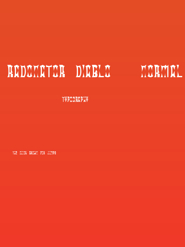 Radonator Diablo   Normal Poster