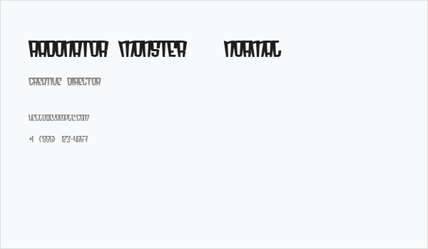 Radonator Monster   Normal Business Card