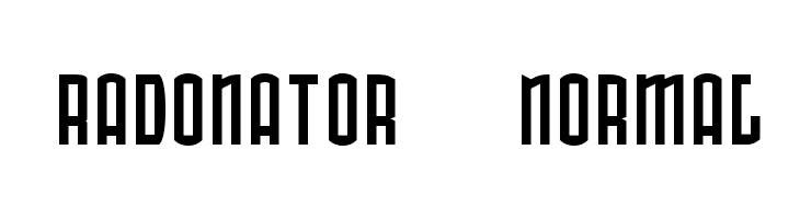 Radonator  Normal  Скачать бесплатные шрифты