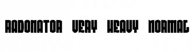 Radonator Very Heavy Normal  font caratteri gratis