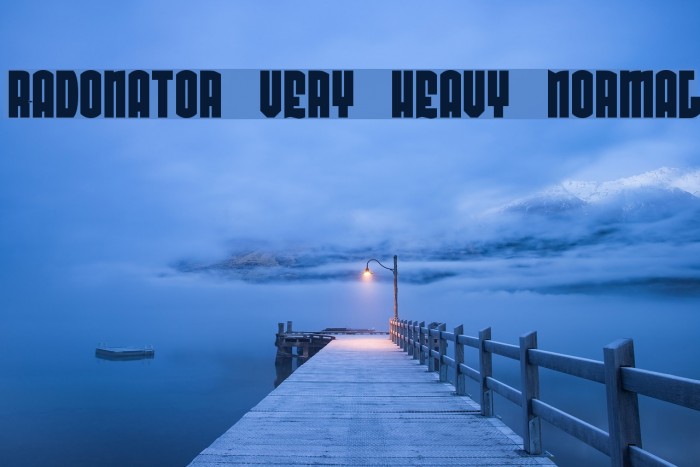 Radonator Very Heavy Normal Font examples