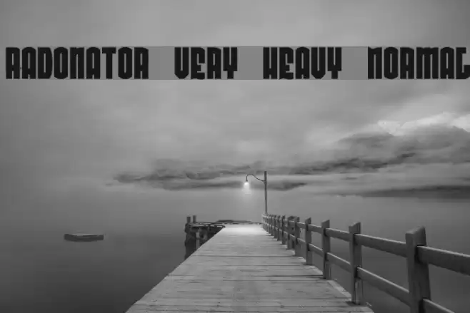 Radonator Very Heavy Normal خط examples