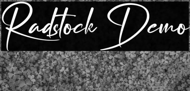 Radstock Demo Font examples