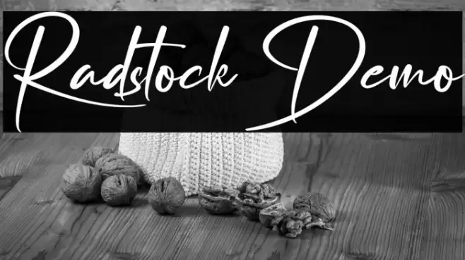 Radstock Demo Font examples