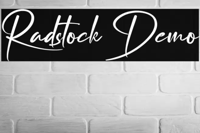 Radstock Demo Font examples