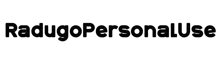 Radugo Personal Use  免费字体下载