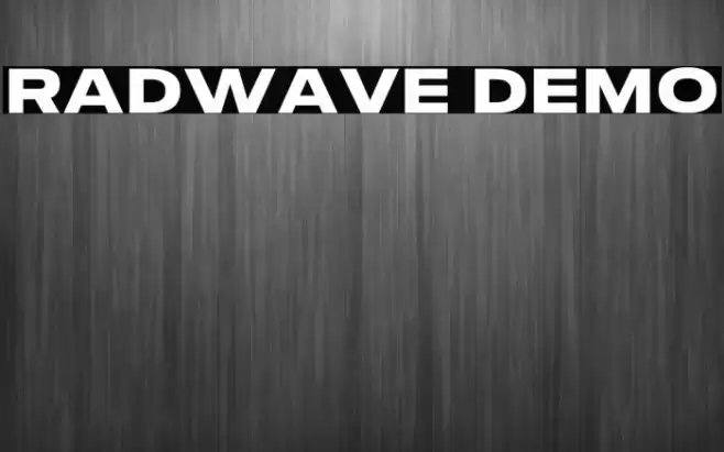 Radwave Demo Font examples