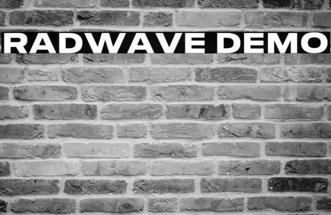 Radwave Demo Font examples