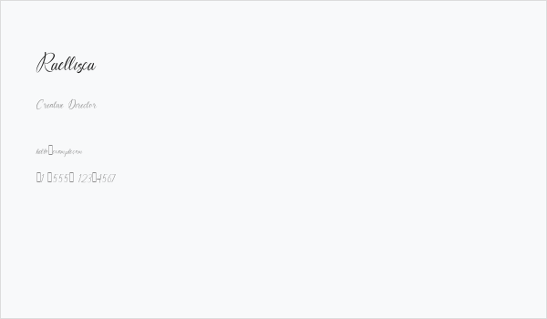 Raellisca Business Card