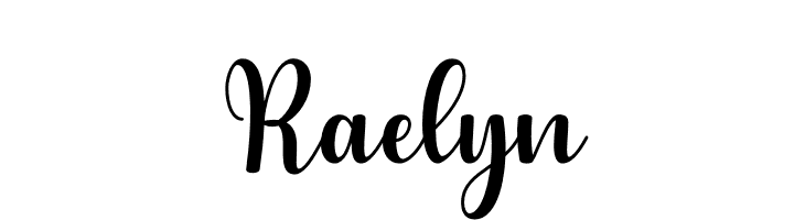 Raelyn  フリーフォントのダウンロード