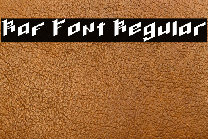 Raf Font Regular Example 2