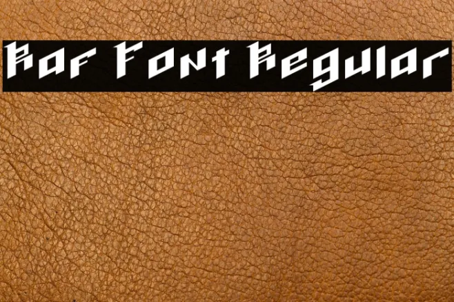 Raf Font Regular Example 2