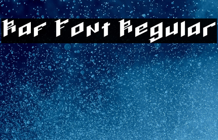 Raf Font Regular Example 3