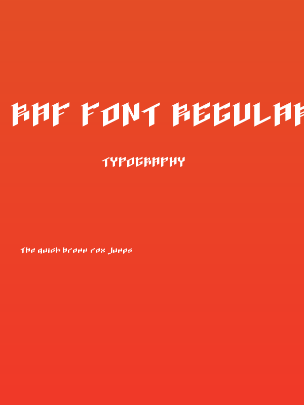 Raf Font Regular Poster