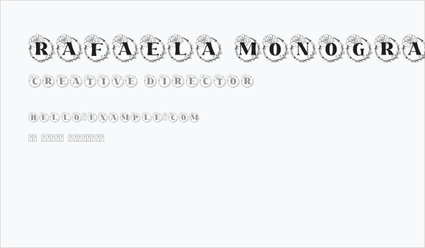 Rafaela Monogram Business Card