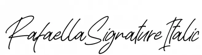 Rafaella Signature Italic  Frei Schriftart Herunterladen