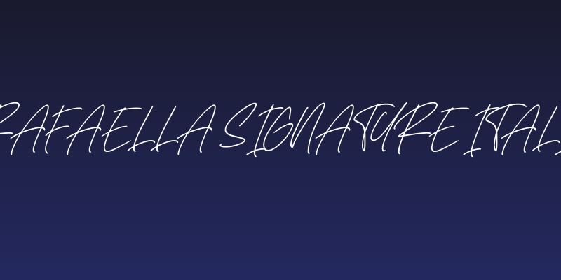 Rafaella Signature Italic Social Header