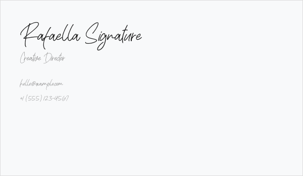 Rafaella Signature Business Card