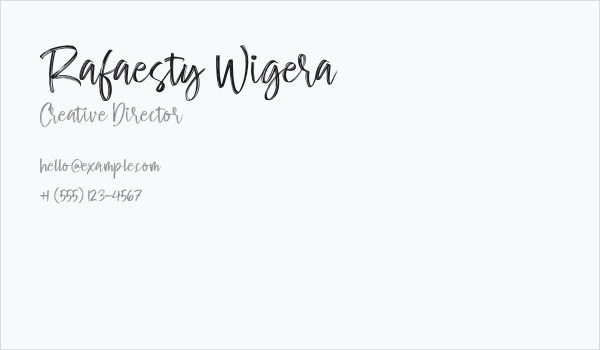 Rafaesty Wigera Business Card