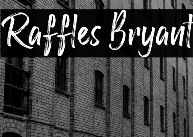 Raffles Bryant Font examples