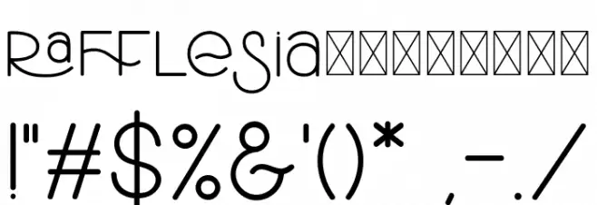 RafflesiaDemoRegular Font OTHER CHARS