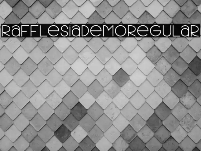 RafflesiaDemoRegular Font examples