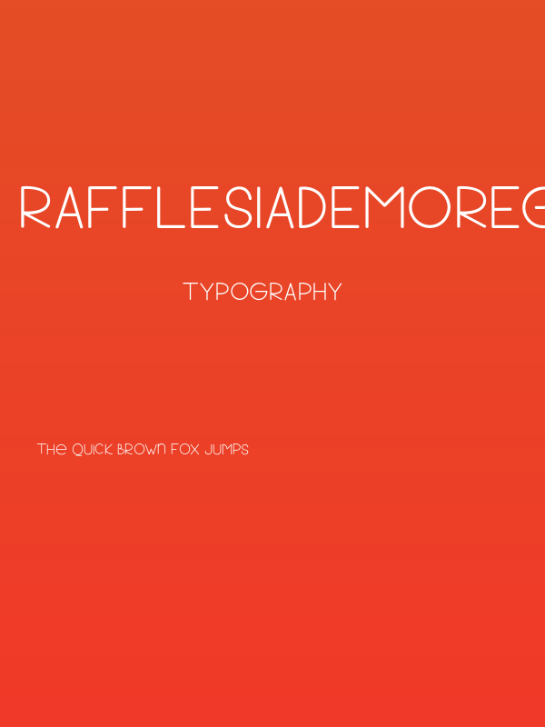 RafflesiaDemoRegular Poster