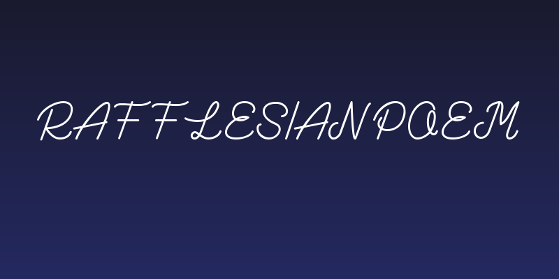 Rafflesian Poem Social Header