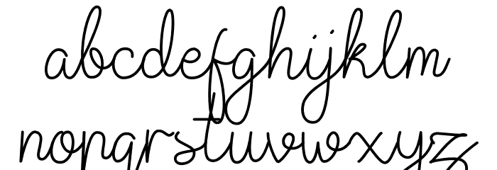 Raffline Font LOWERCASE