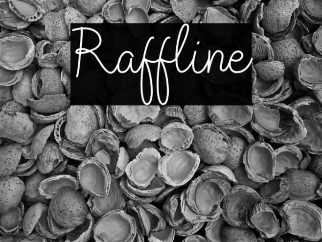 Raffline Font examples