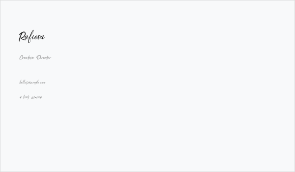 Rafiosa Business Card