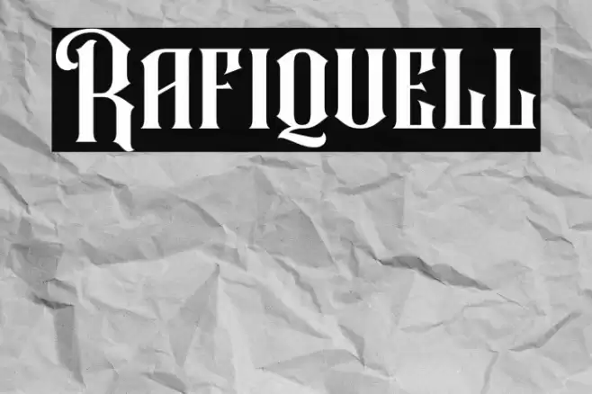 Rafiquell Font examples