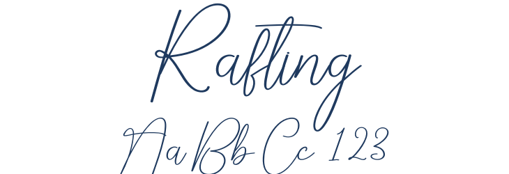 Rafting Font Preview