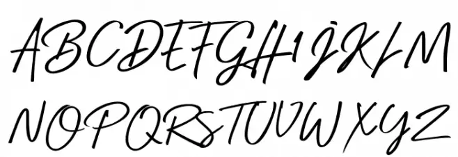 Rafttel Script DEMO Font Litere mari