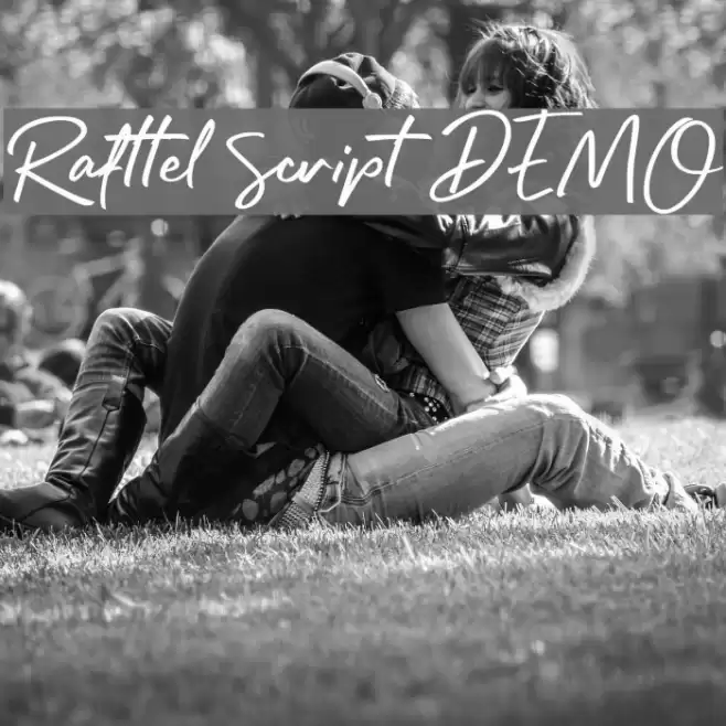 Rafttel Script DEMO Font examples