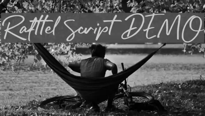 Rafttel Script DEMO Font examples