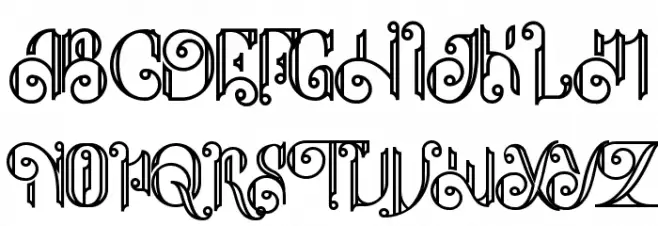 RageSoul Demo Outline Font OTHER CHARS