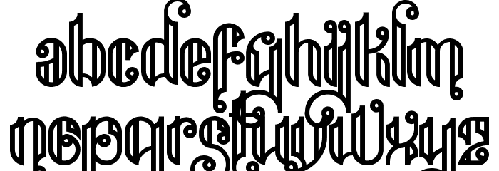 RageSoul Demo Outline Font LOWERCASE