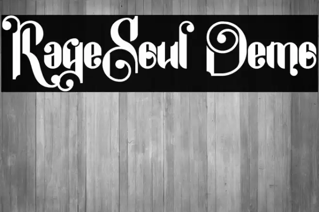 RageSoul Demo Font examples
