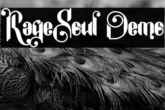 RageSoul Demo Font examples
