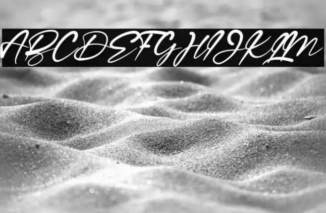 Ragellia Mellinda Schriftart examples