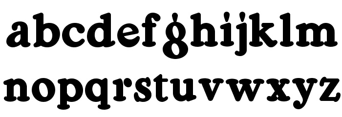 Ragg Mopp NF Font LOWERCASE